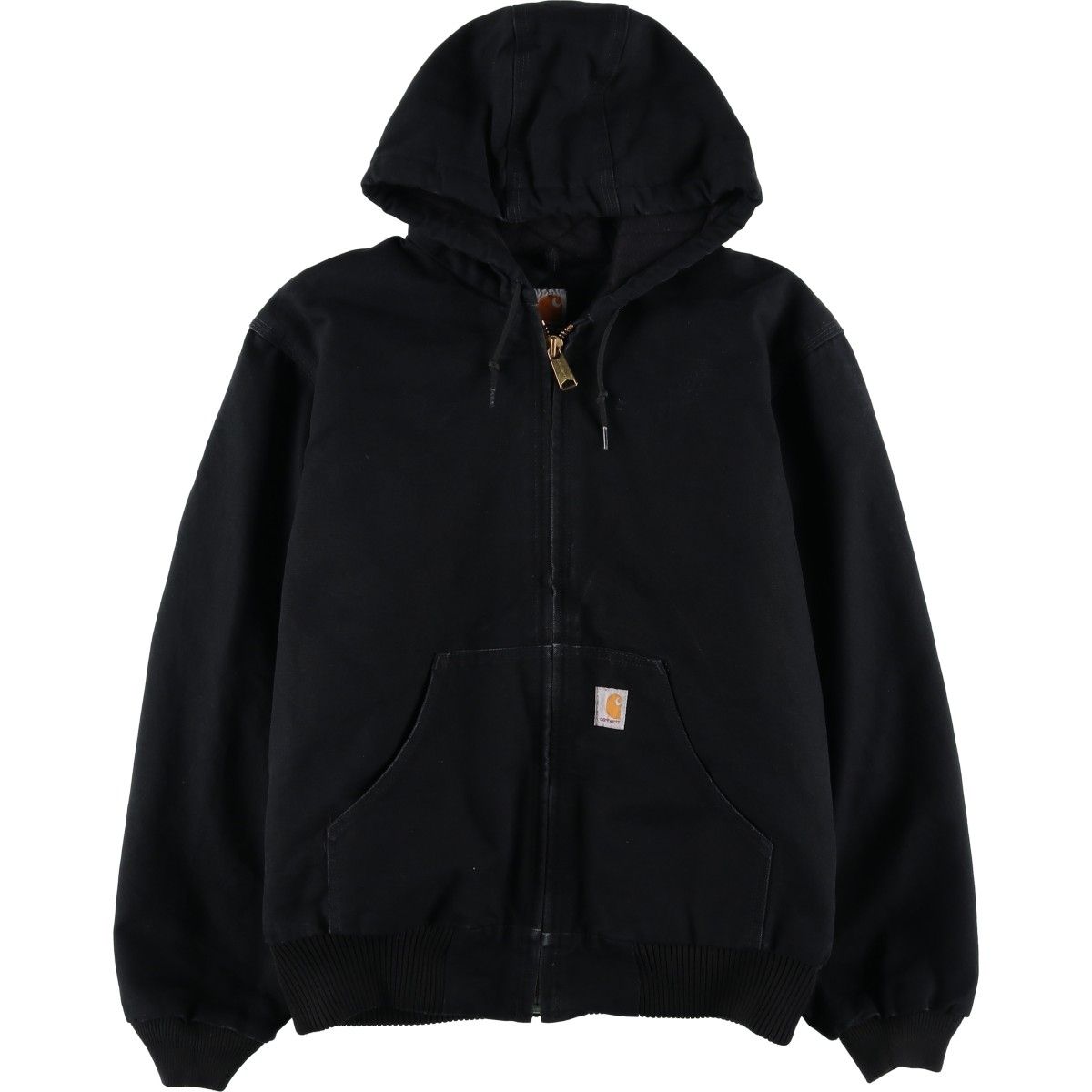 古着 カーハート Carhartt アクティブジャケット 中綿入り ダックフルジップパーカー メンズM相当|eaa 606474