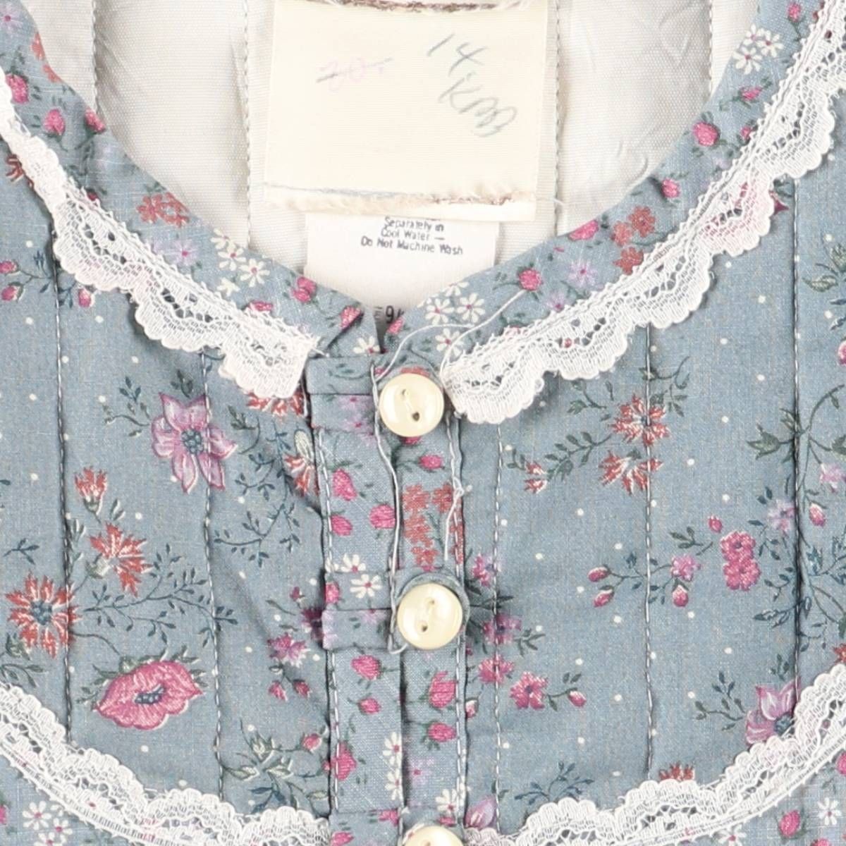 古着 70年代 ガンネサックス GUNNE SAX 総柄 花柄 ドット柄 クロップド  