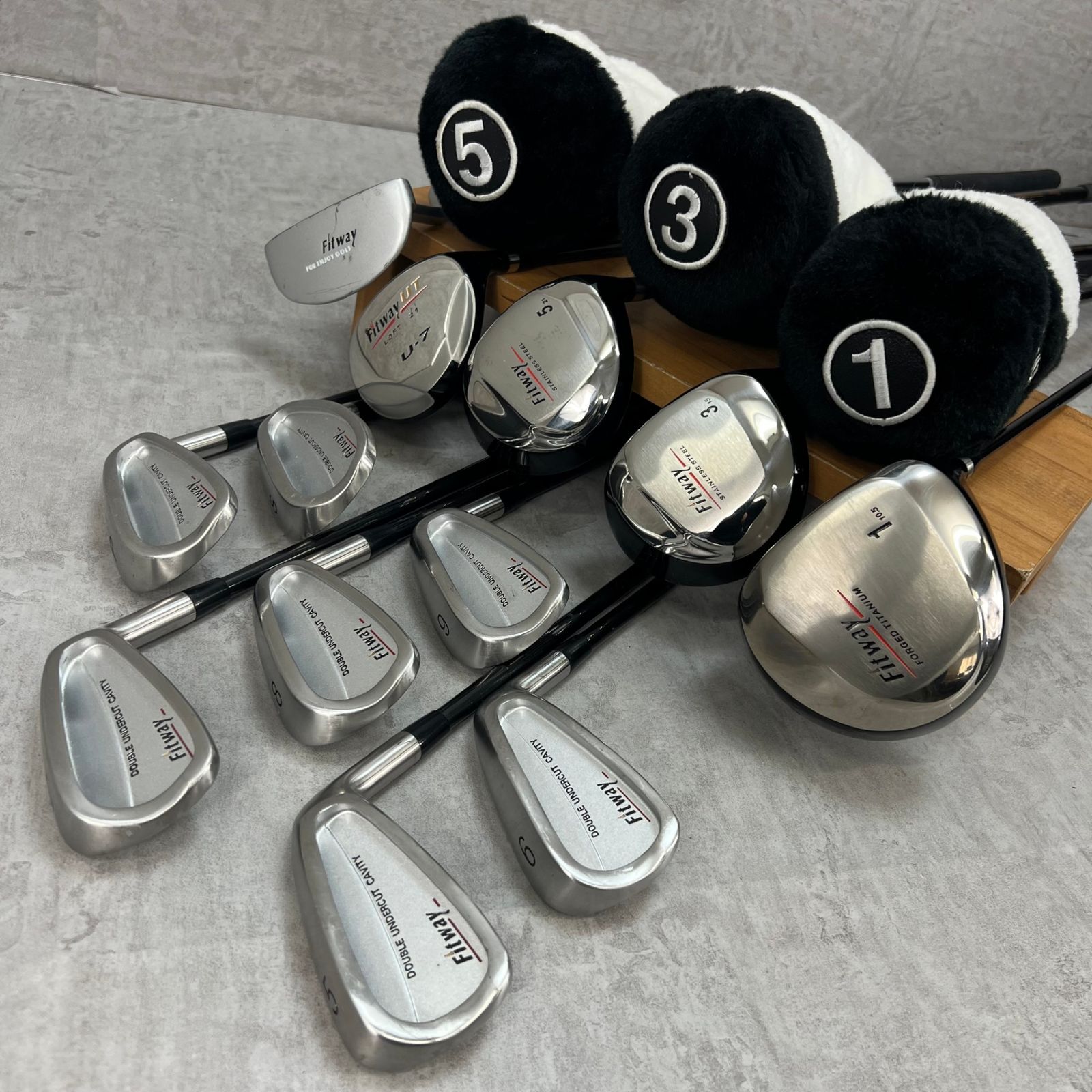 【初心者オススメ】Fitway フィットウェイ　メンズゴルフクラブセット　R　右 フィットウェイ メンズゴルフ クラブセット 12本 右利き用 Fitway