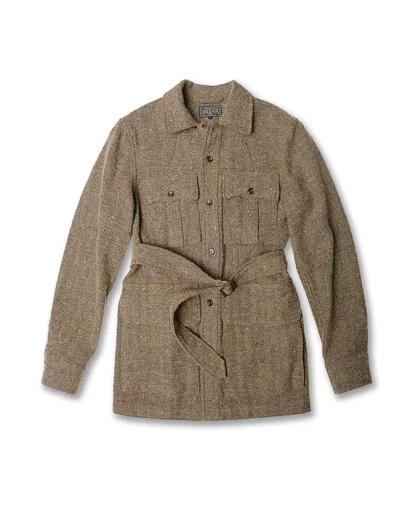 ビームス プラス Beams ウール フレックス クラシック ベルト付き サファリ ジャケット