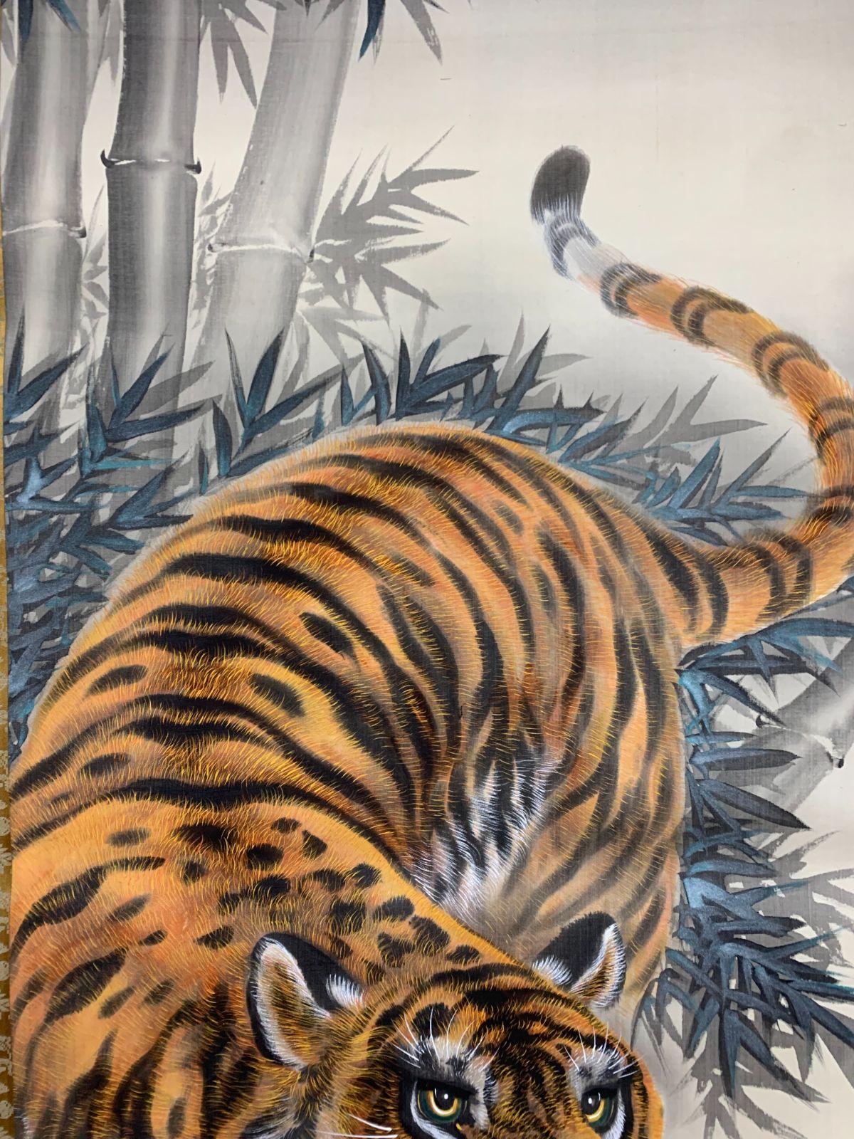 掛け軸】255 堀江玉鳳「猛乕之図」虎 #茶掛 #掛軸 #古美術 #骨董 #お