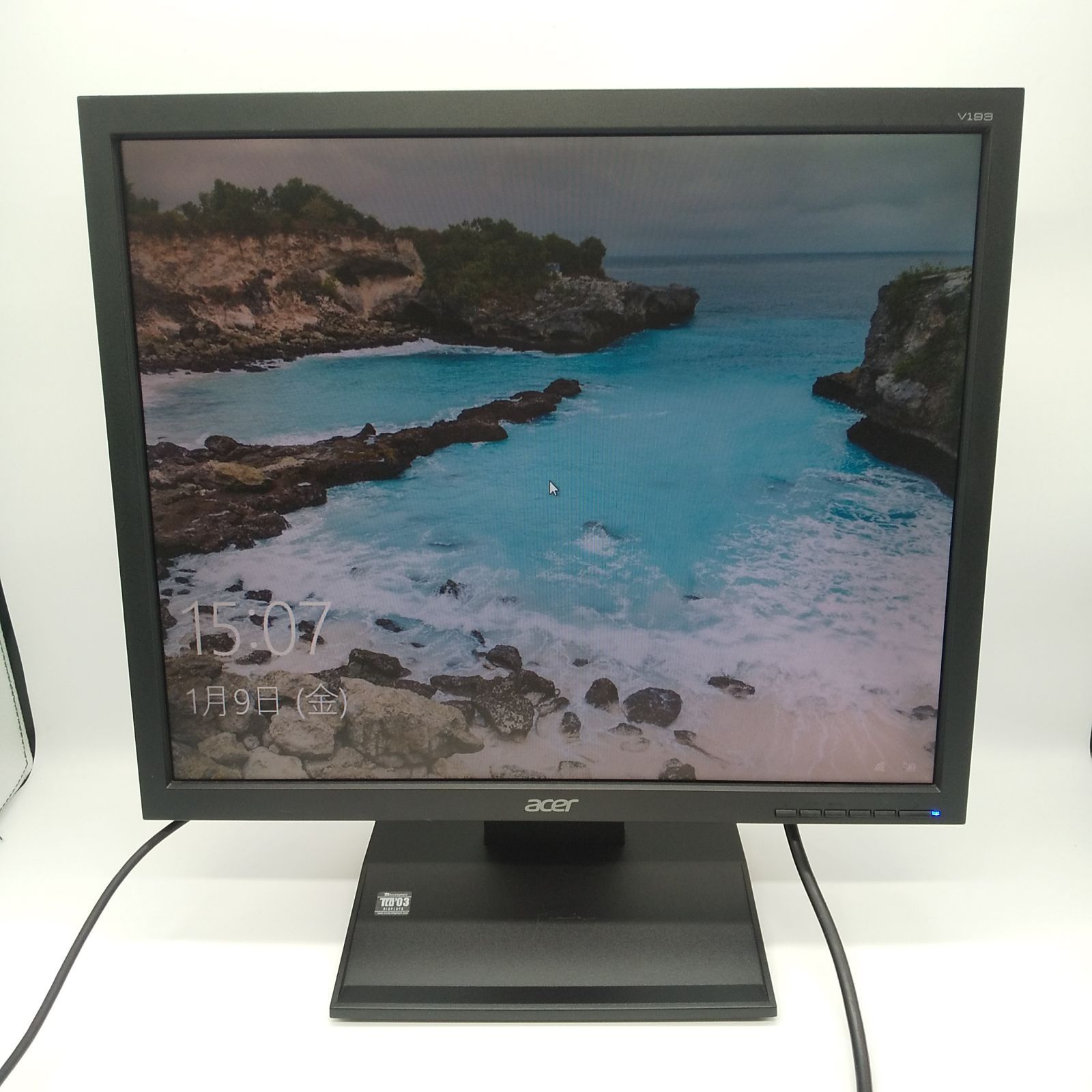 Acer エイサー 19インチ 液晶モニター V193Bbmd DVI-D/D-Sub 通電確認