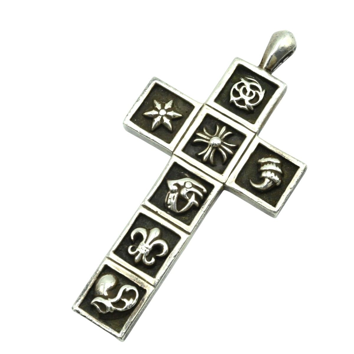 CHROME HEARTS クロムハーツ マルチフレームドクロス SV 925 ペンダントトップ シルバー 36.4 g K 2601-k 019 NP