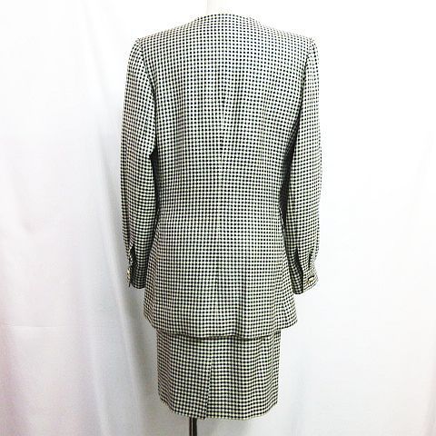 ヴィンテージ YSL イヴサンローラン 千鳥格子 シルク/ウール