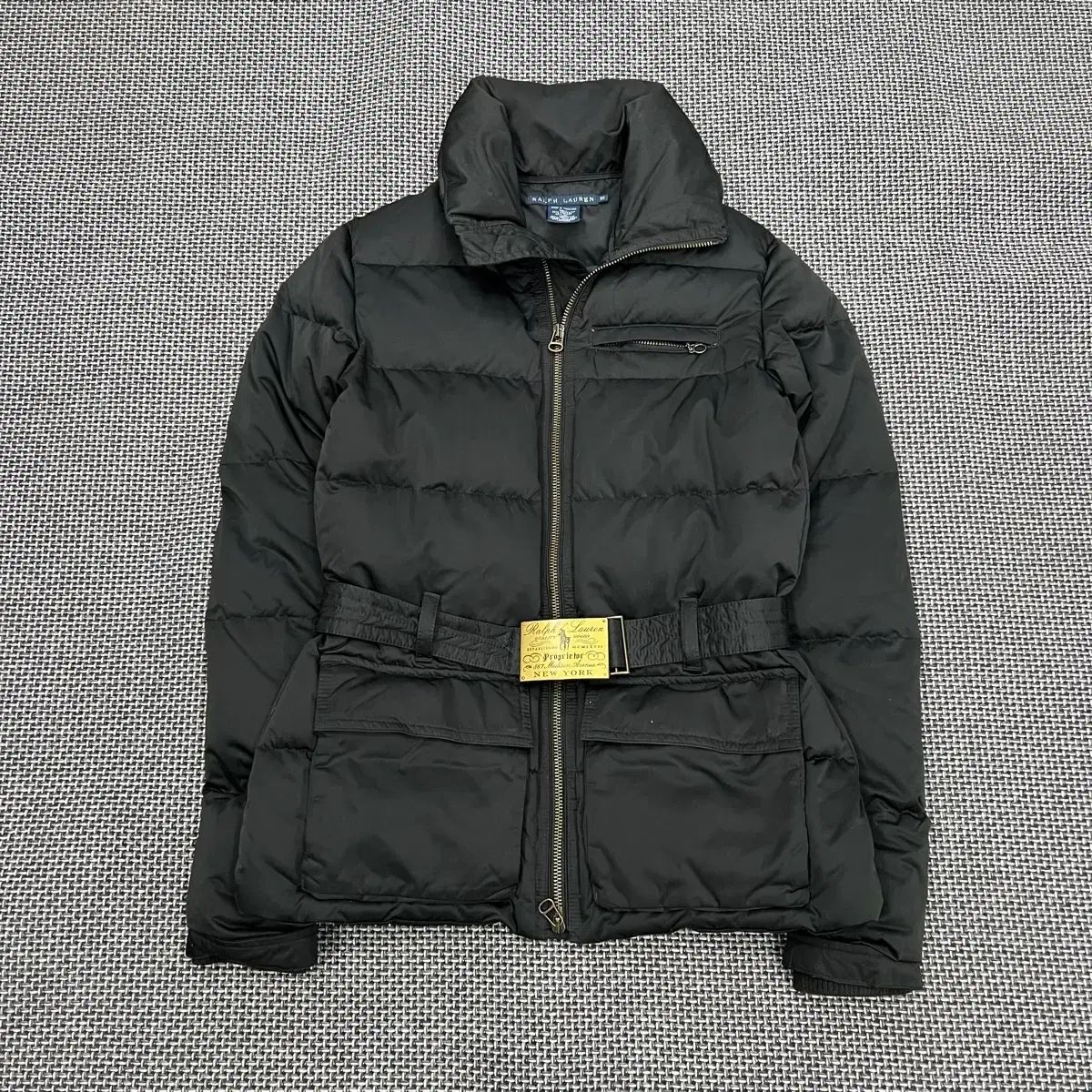 ラルフローレン ベルト付き ダウンジャケット ブラック - メルカリ