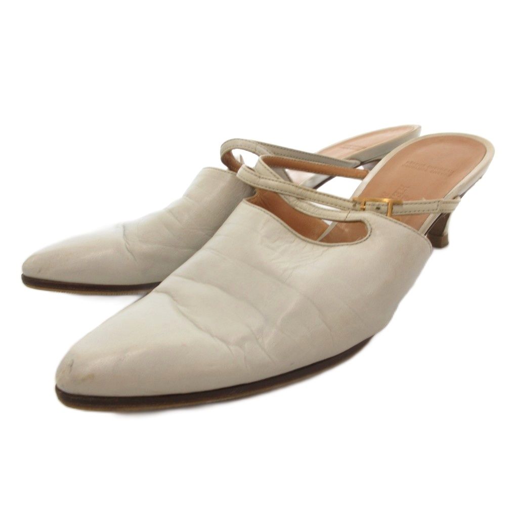 エルメス HERMES ミュール 36 サンダル シューズ ストラップ