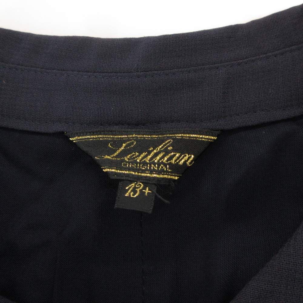 レリアン Leilian ワンピース 13 半袖 マキシ ロング 紺 ネイビー /AE