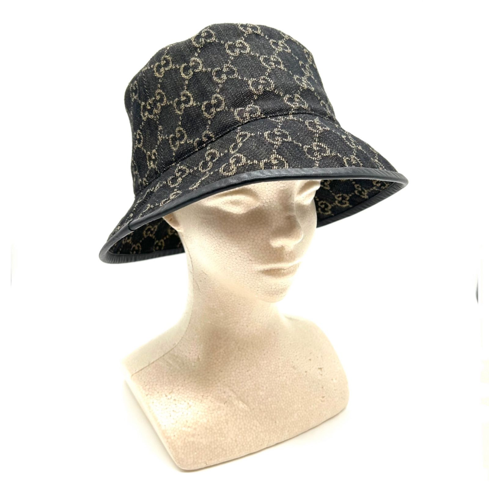 GUCCI グッチ GGキャンバス バケットハット ブラック XL 576371