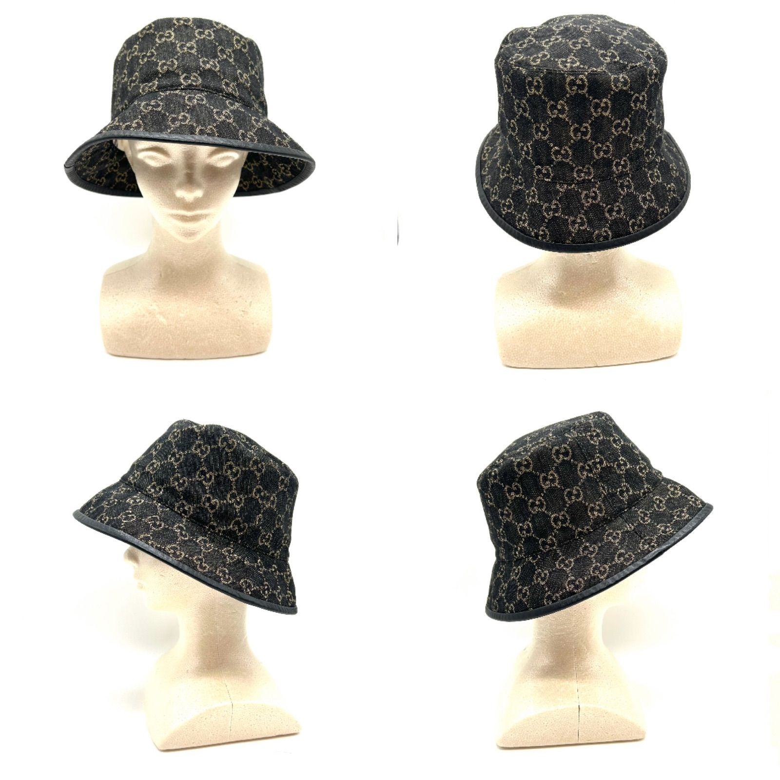 GUCCI グッチ GGキャンバス バケットハット ブラック XL 576371