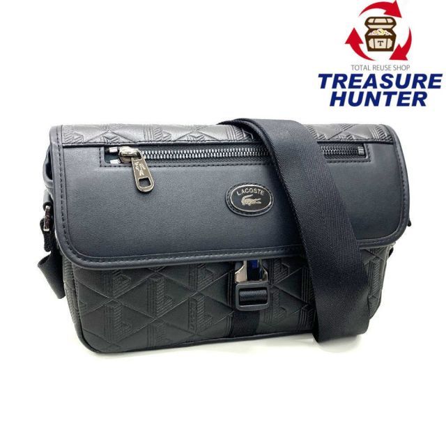 LACOSTE(ラコステ) モノグラム エンボスレザー ミニショルダーバッグ