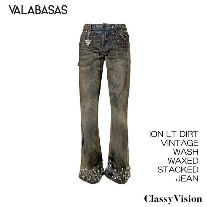 パンツ VALABASAS DENIM M. STACKED VINTAGE WASH 本国現地価格】VALABASAS ION LT DIRT VINTAGE WASH WAXED STACKED