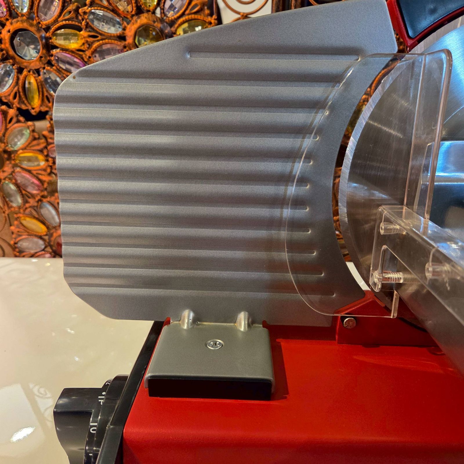  ミナトワークス 家庭用ミートスライサー フードスライサー レッド 回転刃220 mm HMS 220 スライサー スライサー カッター