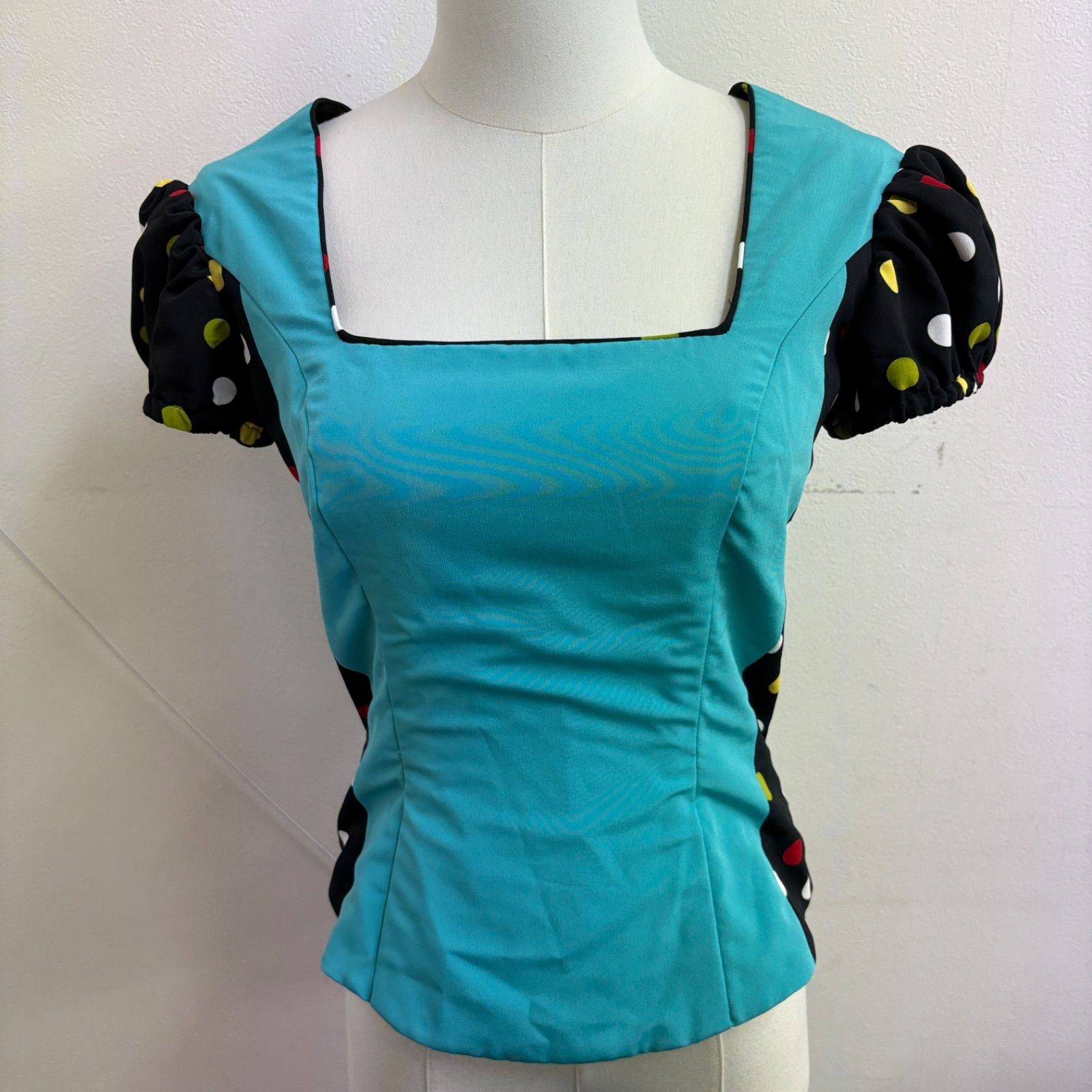 HERMOSA】 フラメンコ衣装 ツーピース ファルダ フリル ターコイズ