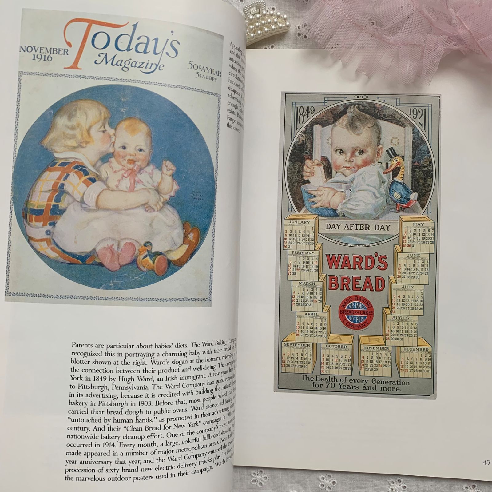 ヴィンテージ 広告ブック 洋書 レトロ ベビー ジャンクジャーナル