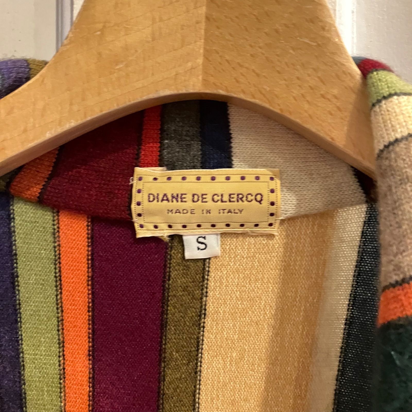 DIANE DE CLERCQ カシミヤジャケット Diane de clercq シャツ ニット ジャケット ストライプ イタリア製