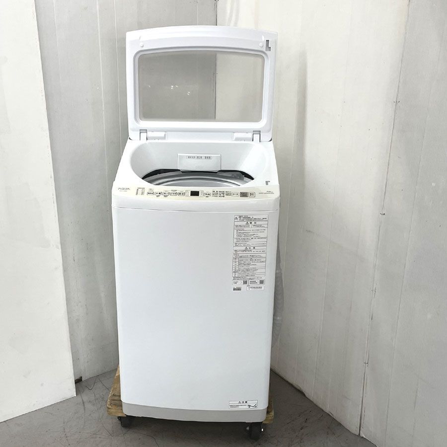 【美品/半額】AQUAインバーター全自動洗濯機/7.0kg/AQW-V7R(W) インバーター全自動洗濯機 ホワイト AQW-V7R(W) ［洗濯7.0kg /乾燥3.0