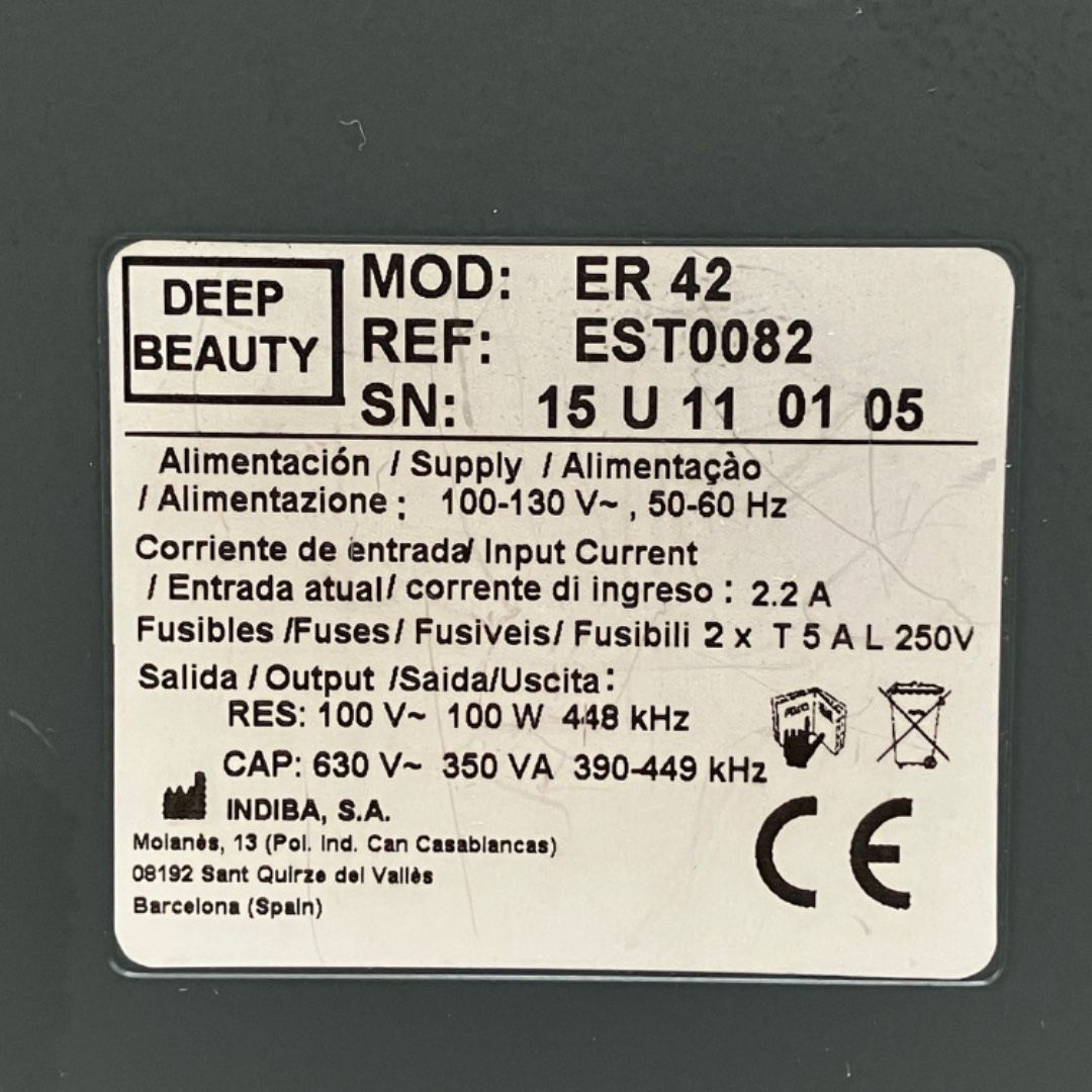 インディバ　INDIBA ER 42 新品で購入した正規品です　動作確認済 中古】インディバER42