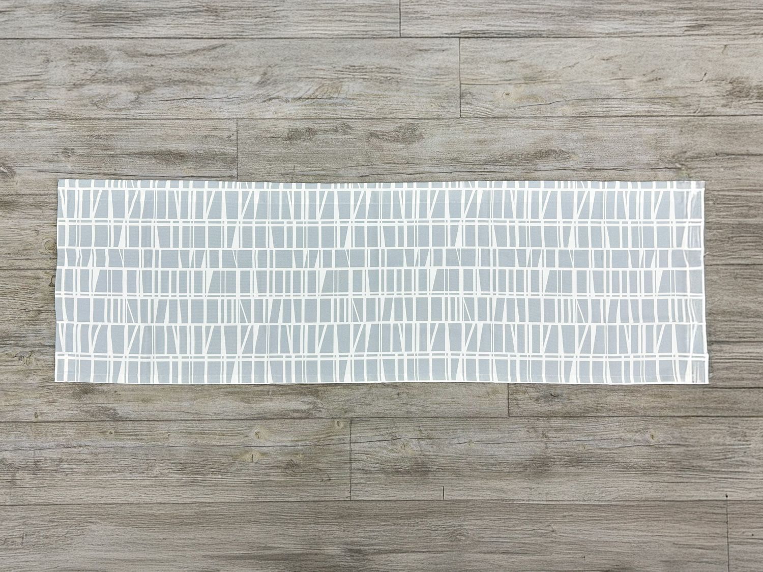 ★SALE【20%OFF】《カフェカーテン》 約140×45cm Finlayson フィンレイソン CORONNA コロナ 既製サイズ 日本製 防炎 洗える 幾何学模様ドレープカーテン グレー 北欧 おしゃれ かわいい 子供部屋 リビング