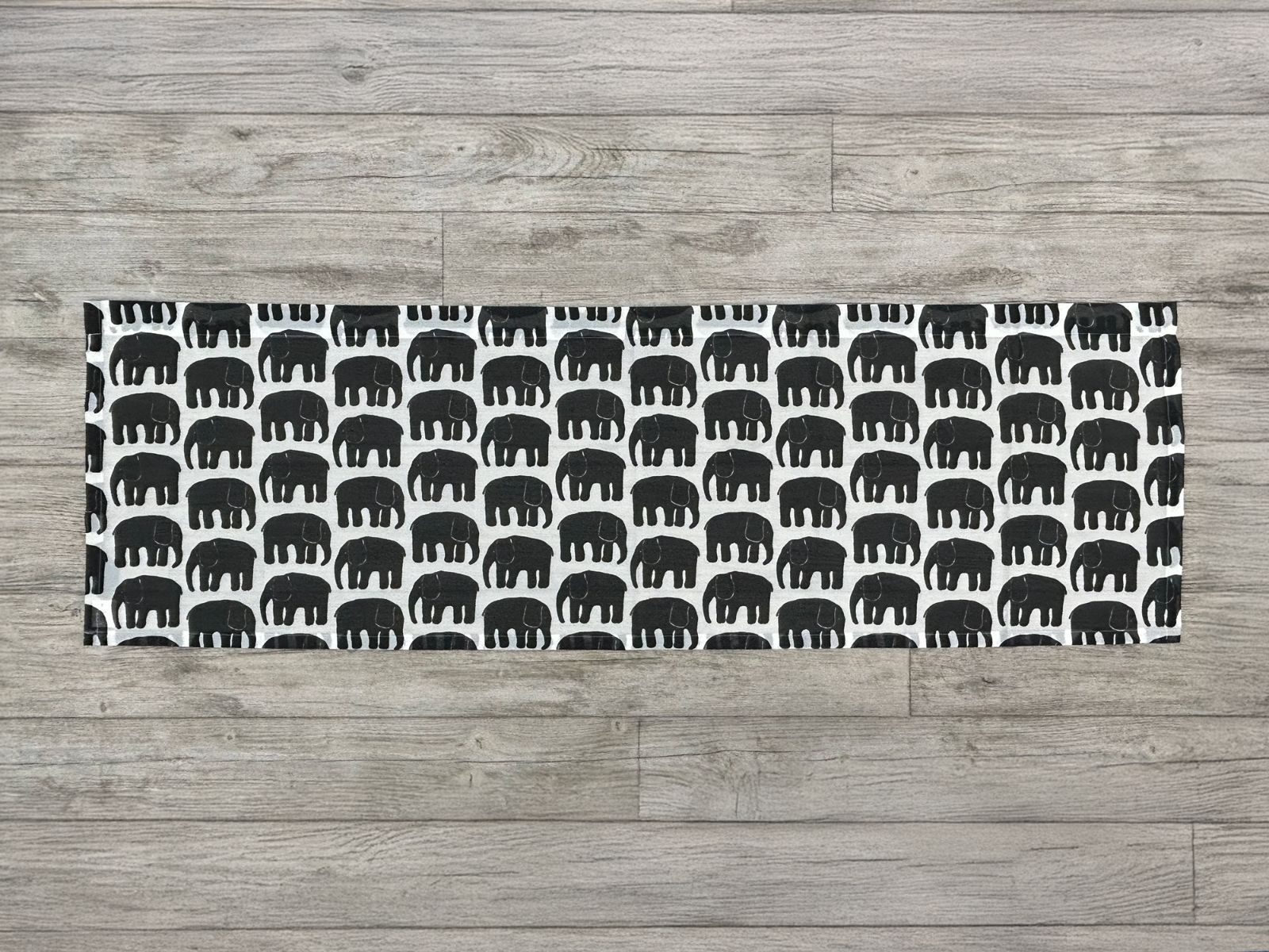 カフェカーテン 約 Finlayson フィンレイソン ELEFANTTI エレファンティ 既製サイズ 日本製 シャドウオフ 防炎 洗えるカラーレースカーテン ブラック 北欧 おしゃれ かわいい 子供部屋 リビング