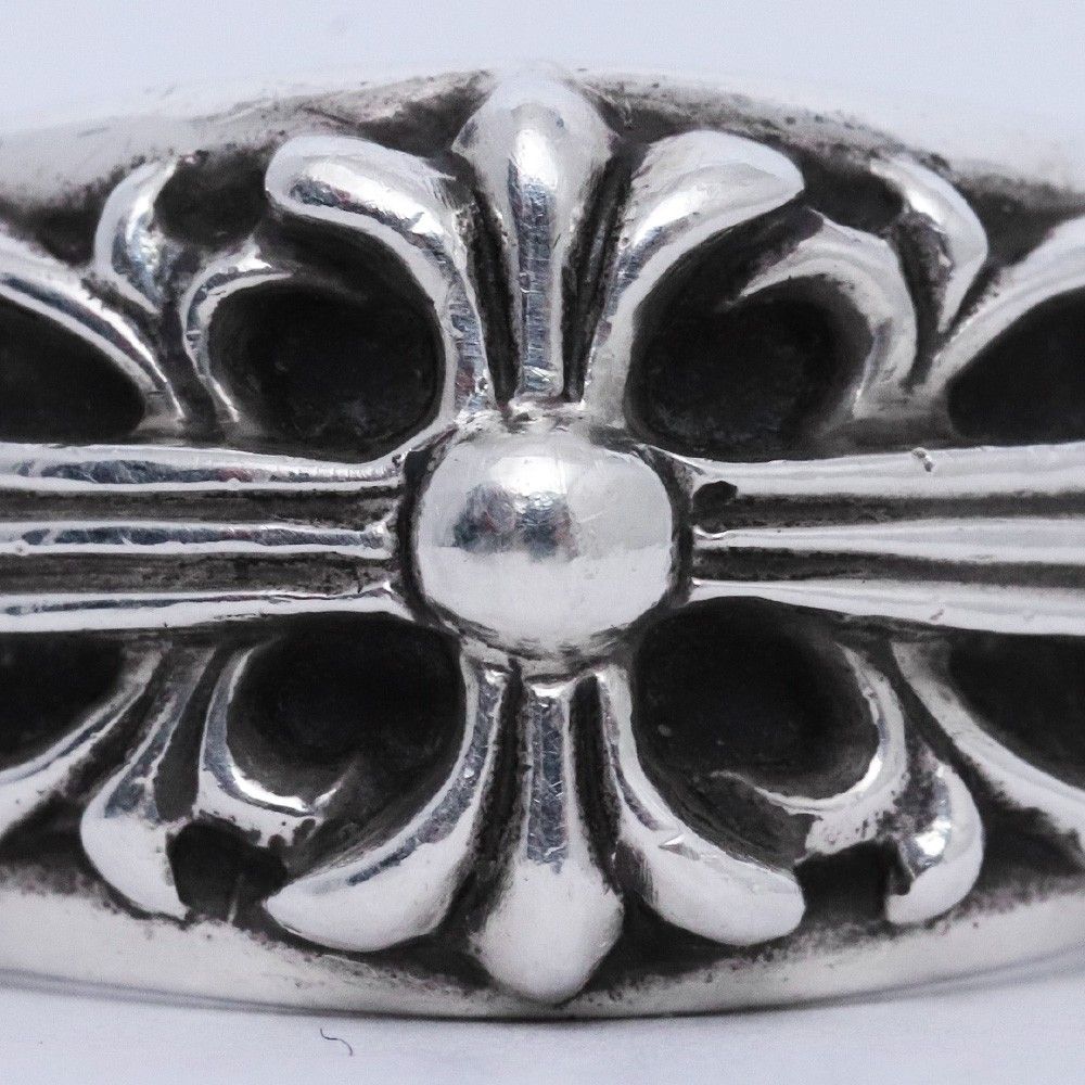 19号 CHROME HEARTS フローラル クロスリング シルバー - メルカリ