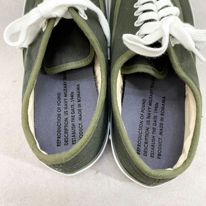  OF FOUND US NAVY TRAINER ローカット スニーカー シューズ 42 オリーブ 26.5～27 cm相当 メンズ 靴 _201068 スニーカー 靴