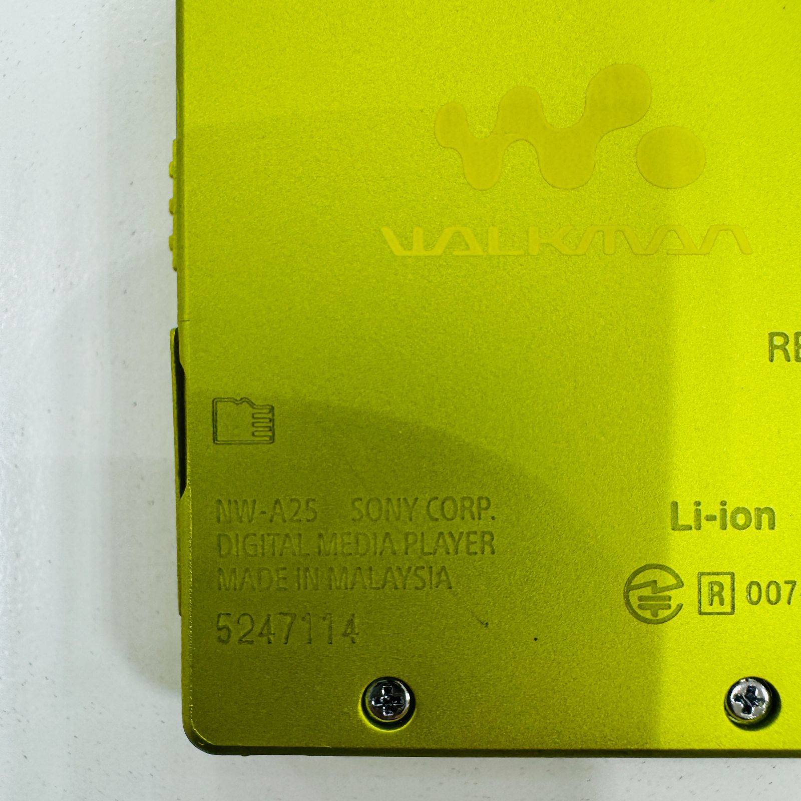 A【稼働品】SONY ソニー WALKMAN ウォークマン NW-A25 16GB ライム