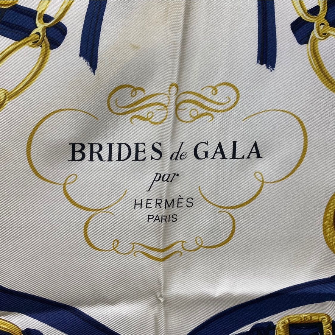 エルメス カレ90 BRIDES de GALA シルクスカーフ 式典用馬勒 HERMES