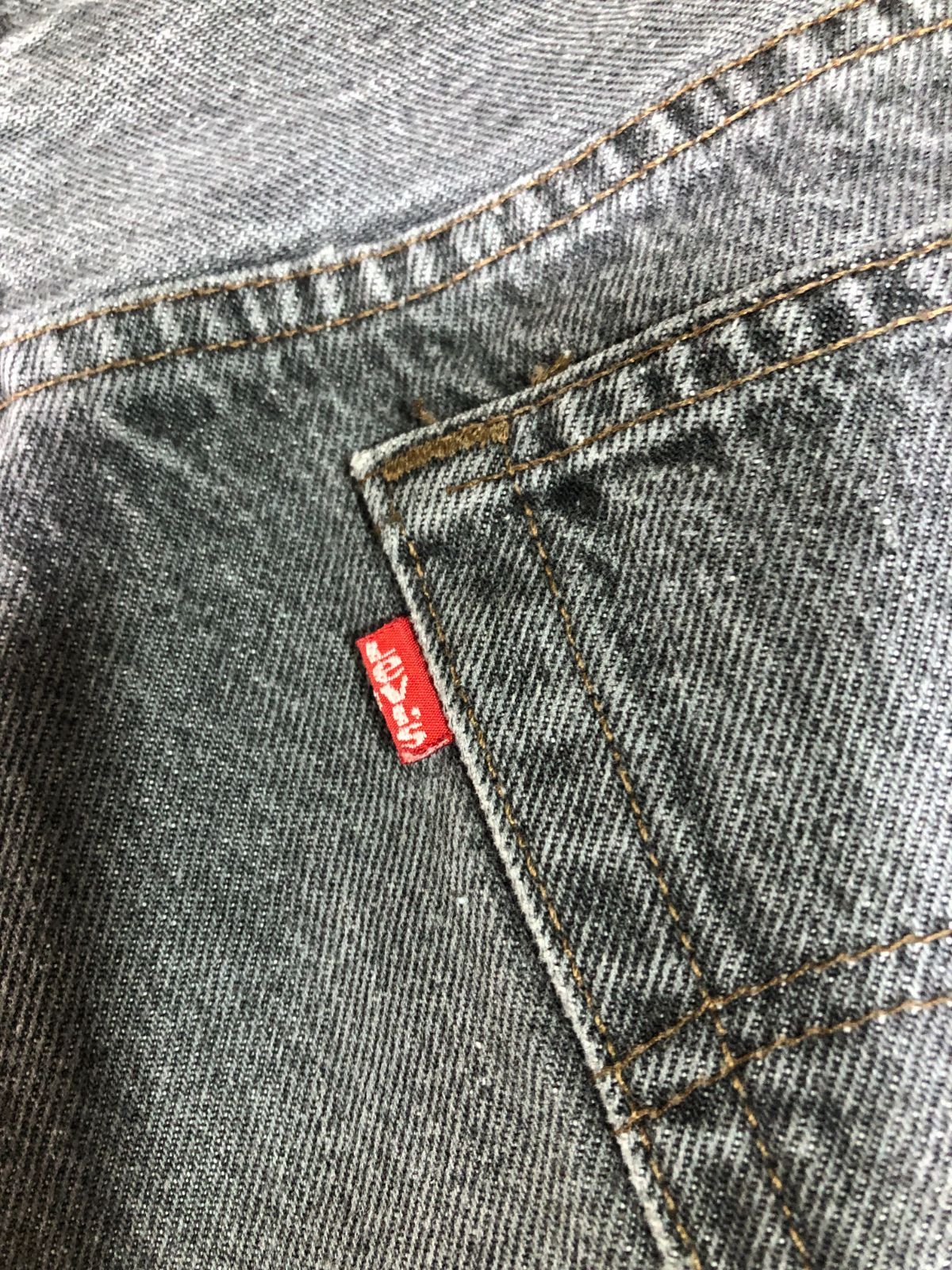 021090 LEVI'S ボタン裏653 デニム ボタンフライ グレー ブラック
