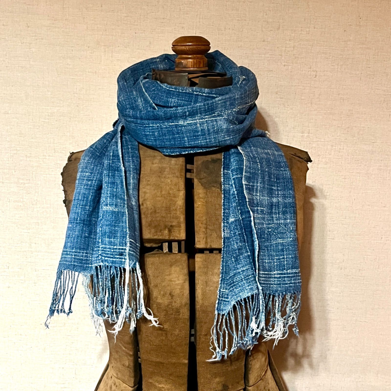ジョニーデップ着用 ヴィンテージ インディゴ ストール - メルカリ