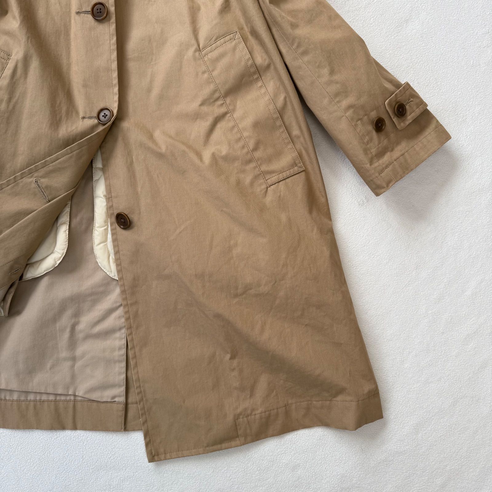 美品 MHL ライナー付きステンカラーコート 2 ベージュ MHL.（エムエイチエル） ステンカラーコート 2 ベージュ レディース