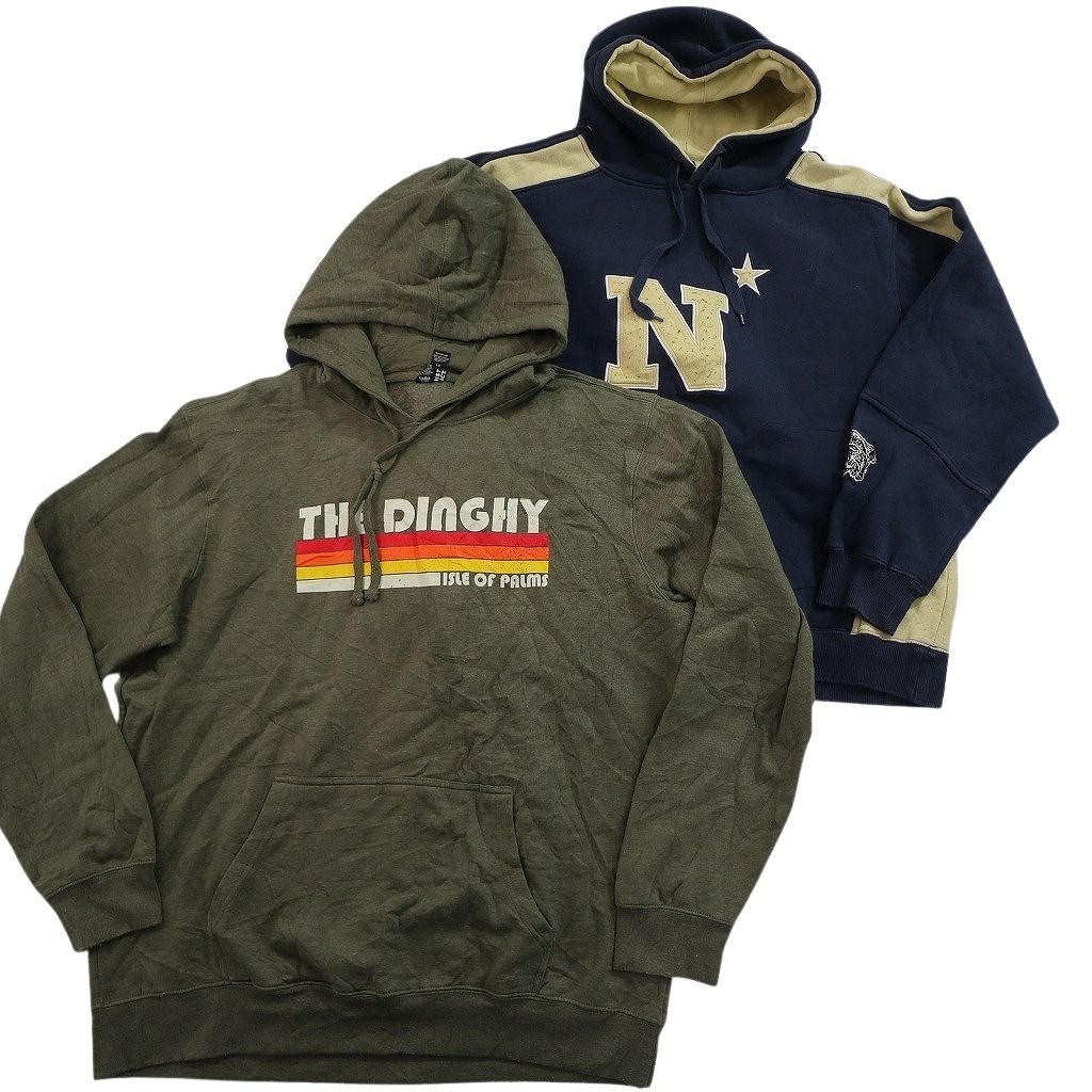 古着卸 まとめ売り カラー パーカー スウェット 8枚セット (メンズ XL