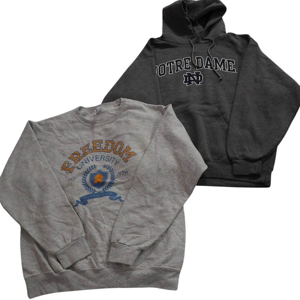 古着卸 まとめ売り カレッジ風 スウェット 8枚セット (メンズ M