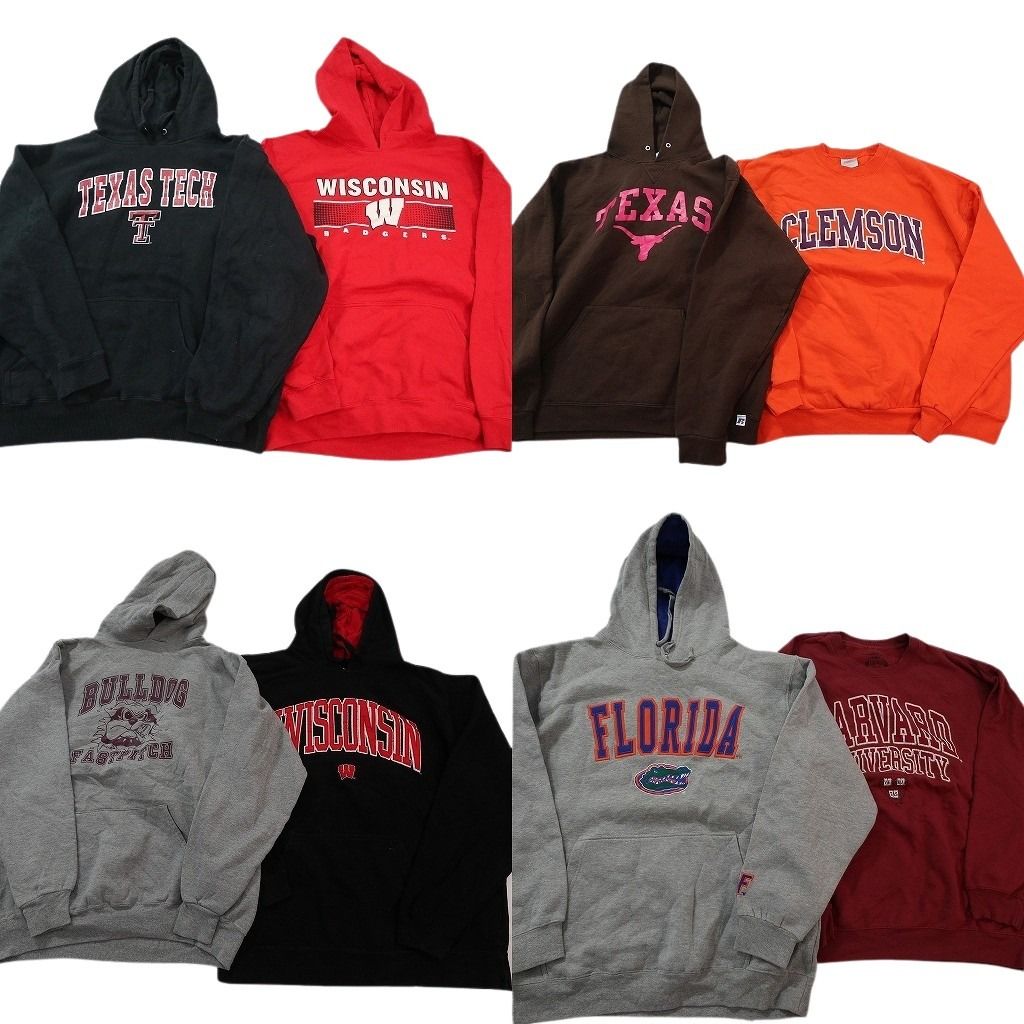 古着卸 まとめ売り カレッジ風 スウェット セット メンズ XL ハーバード アーチロゴ カレッジチーム フーディー 古着 ND 3104