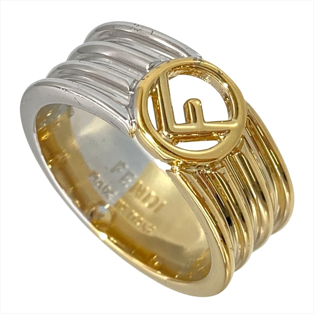 フェンディ FENDI Fロゴ リング 指輪 メタル M ゴールド シルバー