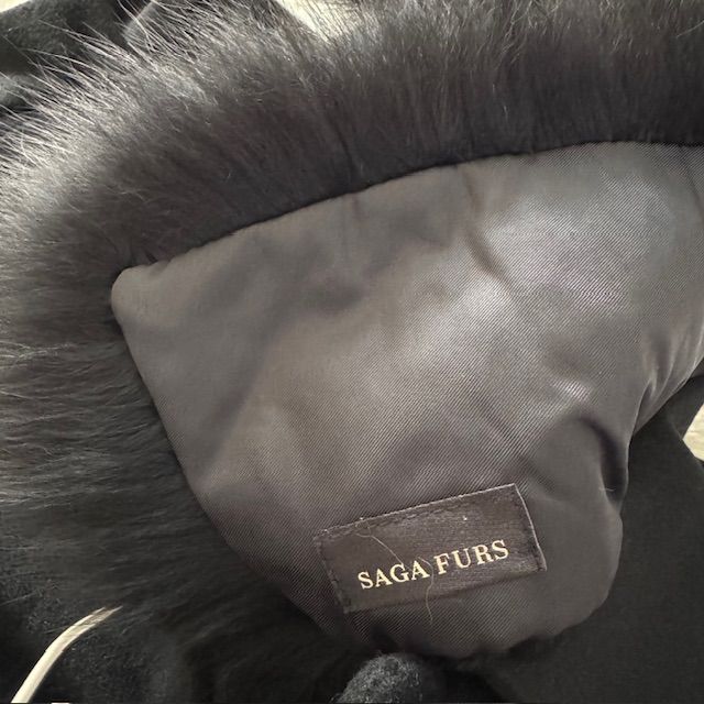 INED イネド Aライン ロングコート ベルト付き アンゴラ混 フォックス