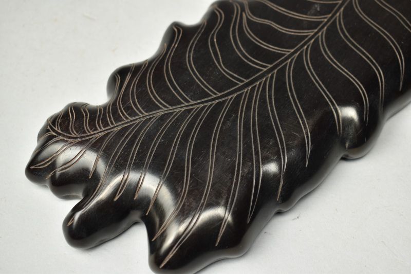 蔵A5886】時代 唐木葉形煎茶盆 50㎝ 美品 - メルカリ