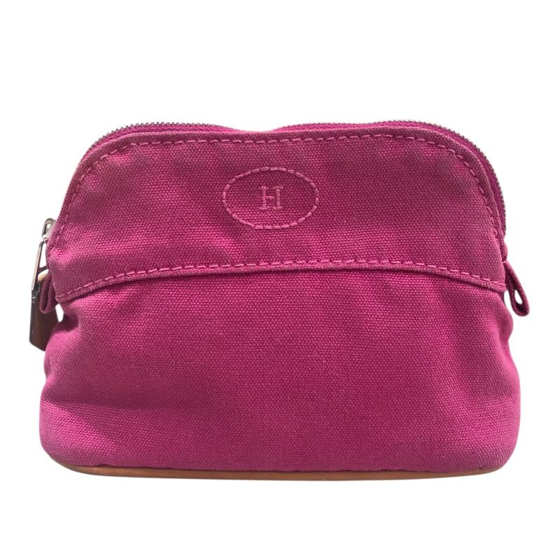 エルメス HERMES ボリードポーチ15 パープル系 トワル レディース ポーチ