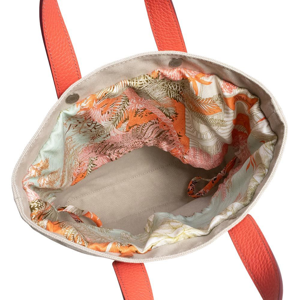 （美品）エルメス HERMES プティアッシュ サックドトワル トート ハンドバッグ トワルアッシュ キャンバス トリヨンクレマンス レザー シルク100％ Naturel ナチュラル ブルー シルバー金具 エルメス プティアッシュ サックドトワル トート トワルアッシュ