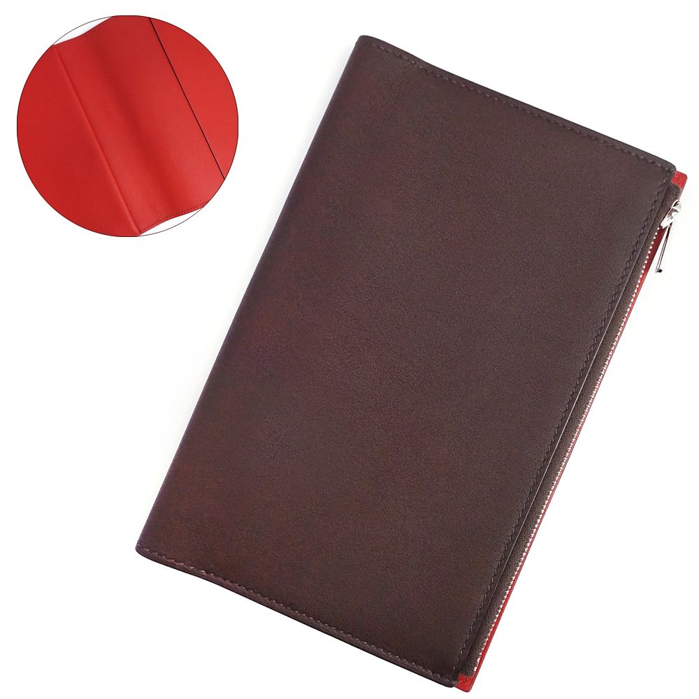 エルメス EAジップ PM ヴェルソ ノートカバー ヴォースイフト ルージュ