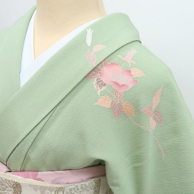 百華❀Y4354◇美品 トールサイズ 桜 手縫い仕立て 正絹 訪問着 着物