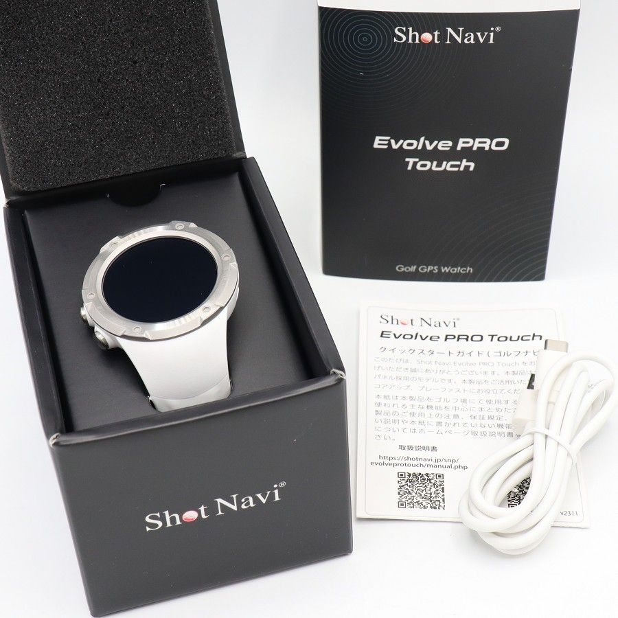 ShotNavi Evolve PRO Touch White 腕時計型GPSゴルフナビ 距離測定器