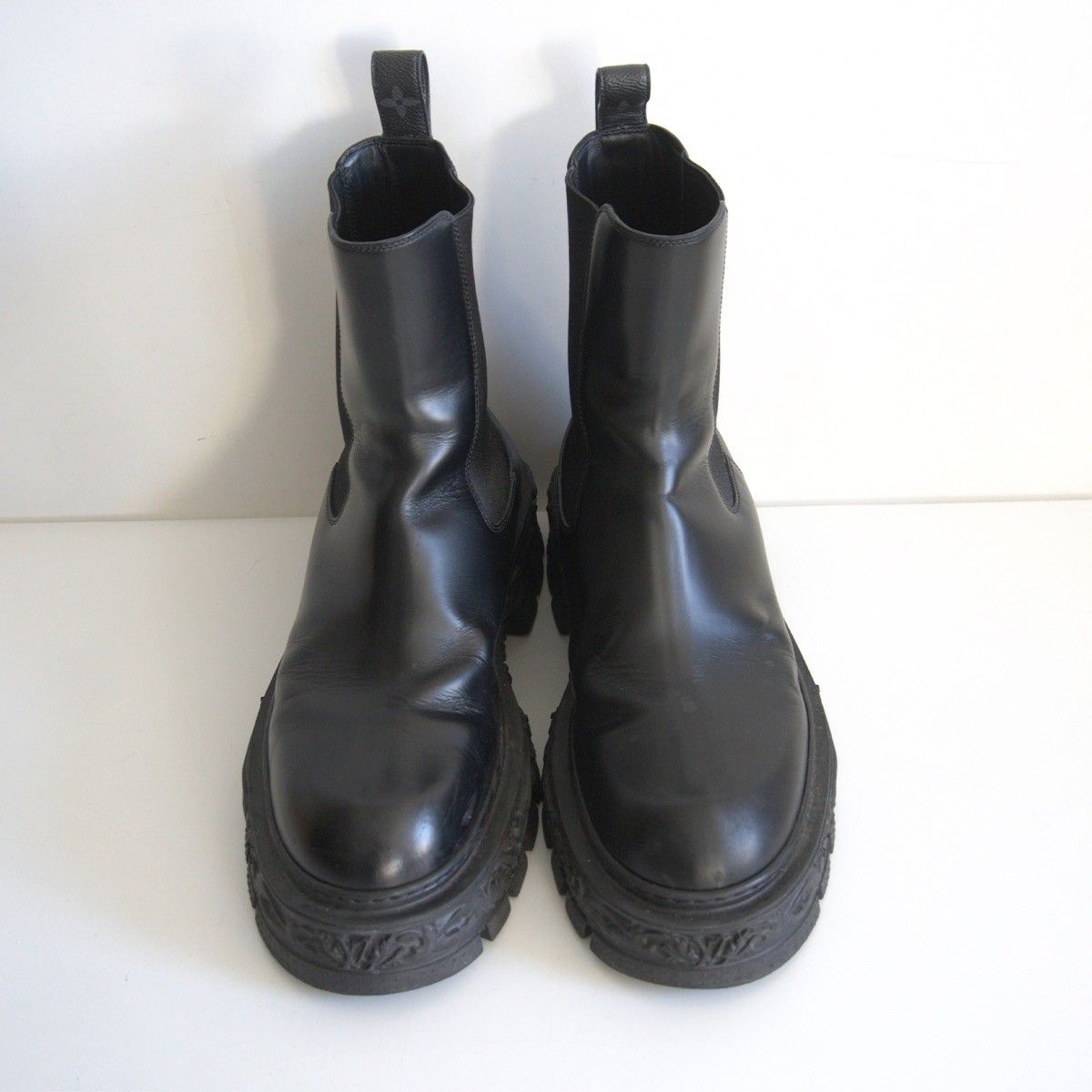 最 LOUIS VUITTON 1 AAHB 9 LV バロックライン アンクル ブーツ チェルシーブーツ ルイヴィトン