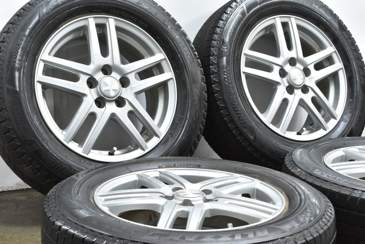 プリウス ウィッシュ インプレッサ などに ラブリオン 15 in 6 J 45 PCD 100 ブリヂストン ブリザックVRX 3 195|65 R カローラツーリング