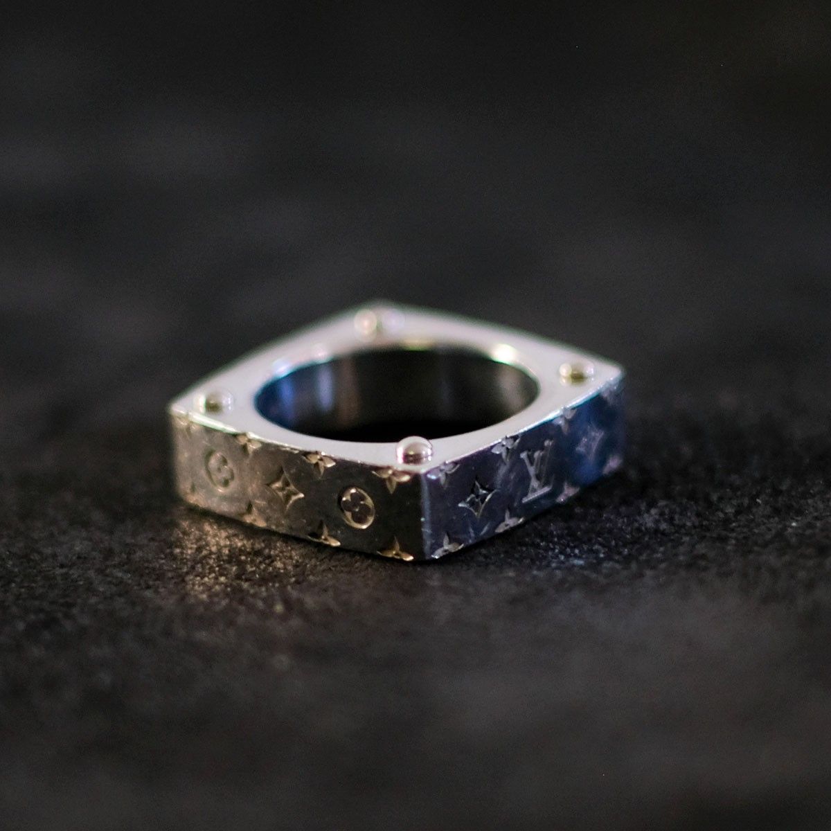 LOUIS VUITTON M 00694 モノグラムボールドリング 20号 シルバー ルイヴィトン