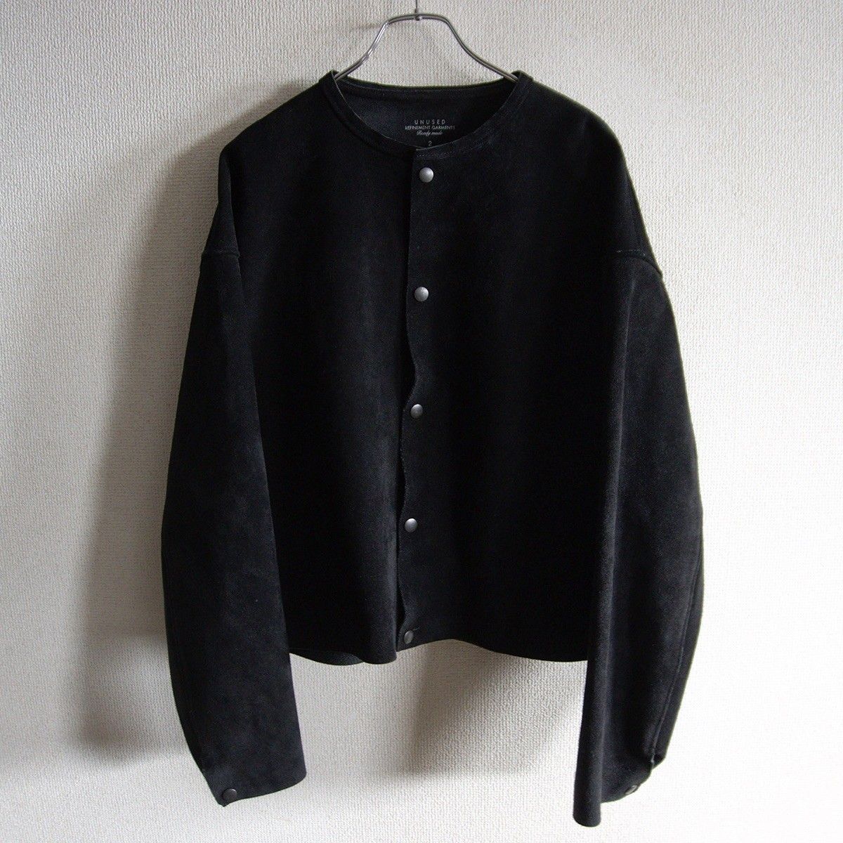 UN US 1403 NO COLLAR SUEDE JACKET 2 アンユーズド ノーカラー スエード レザー ジャケット