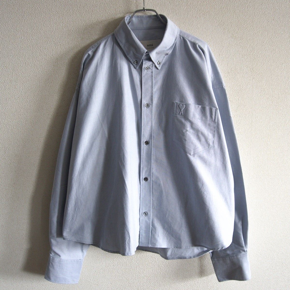 ami Alexandre Mattiussi 25 SS コットンオックスフォード ボタンダウン クロップドシャツ XL アミアレクサンドレマテュッシ