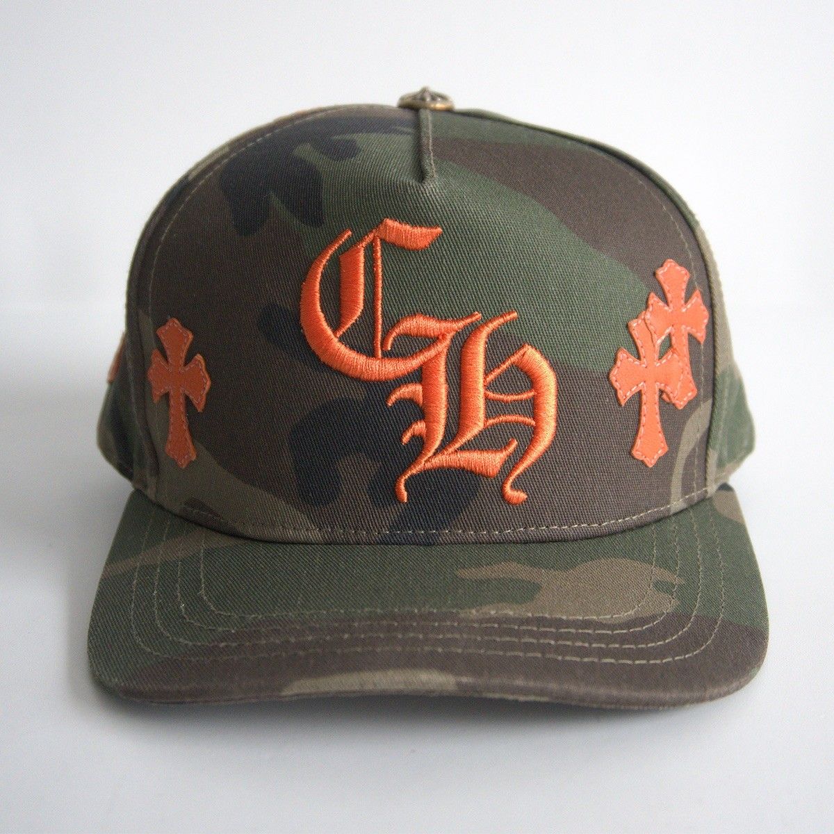 CHROME HEARTS カモフラ クロスパッチ キャップ ONE SIZE クロスボール付き クロムハーツ