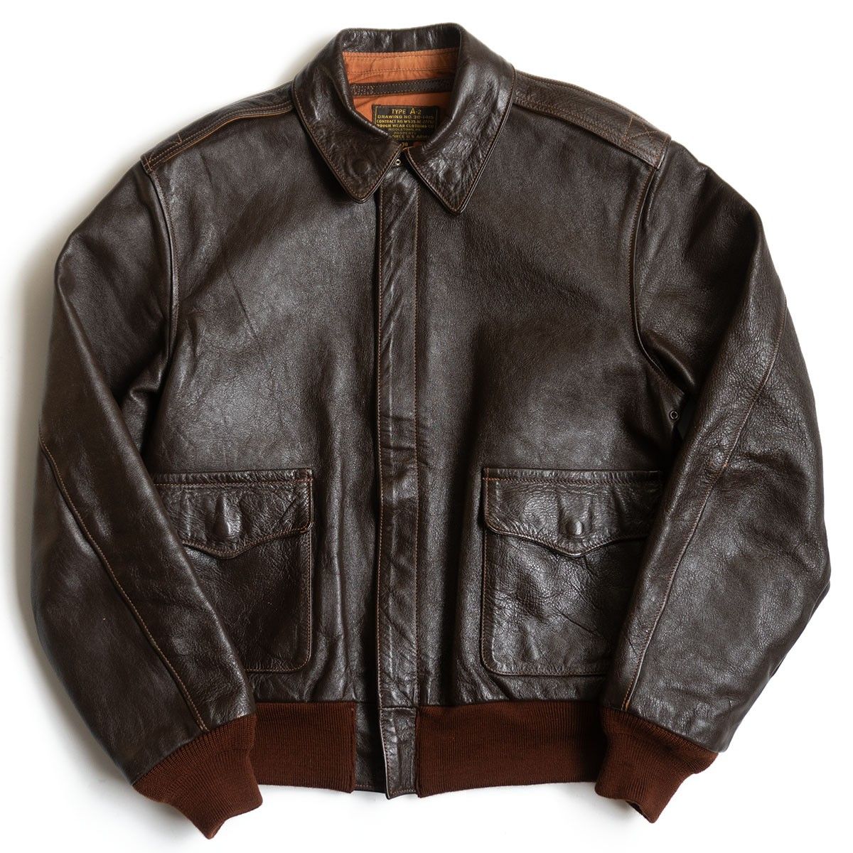 TOYS McCOY ROUGH WEAR実名復刻|A-2 レザー フライトジャケット 38 トイズマッコイ