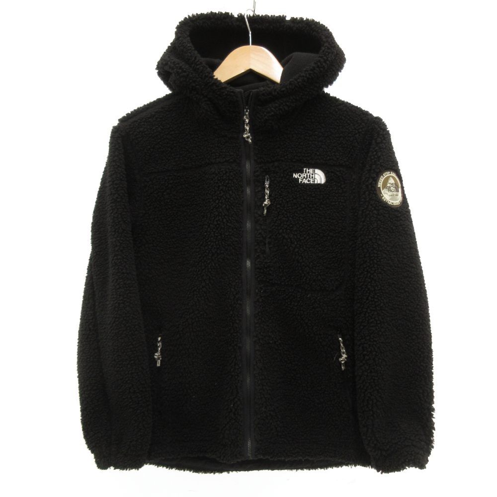 ザノースフェイス ホワイトレーベル THE NORTH FACE WHITE LABEL K S PLAY GREEN FLEECE HOODIE フリースパーカー ワッペン ジャケット ジップアップ 160 黒 ブラック |JS