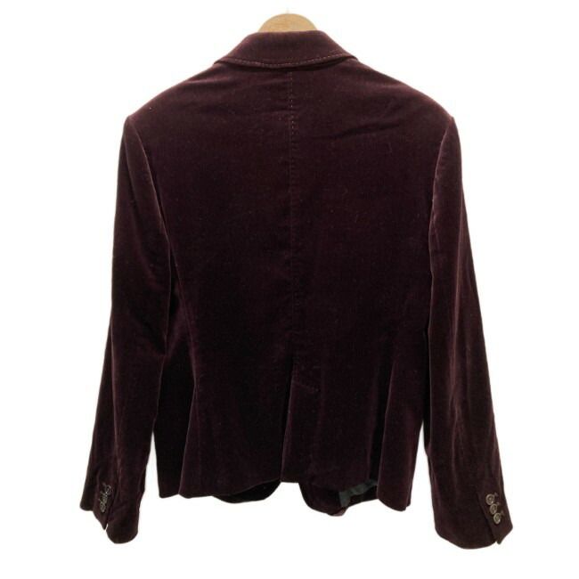 【極美品】ポールスミスジーンズ　テーラードジャケット　ベロア　ベルベット　茶　M Paul Smith JEANS（ポール・スミスジーンズ） ストライプ ベロア 2B